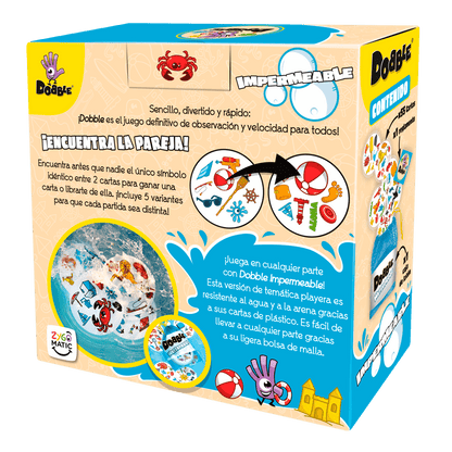 Caja lateral del juego de cartas Dobble Impermeable con bolsa de malla incluida