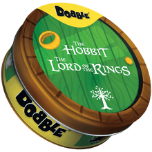 Lata metálica con tapa puerta hobbit verde y logo dorado