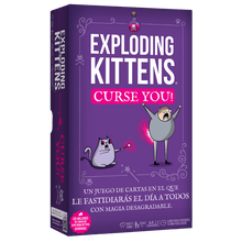 Caja Exploding Kittens Curse You! juego de cartas party para adultos y niños