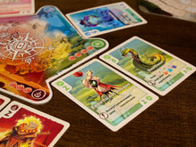 Cartas Espíritu del bosque y Basilisco juego de mesa El Valle de la Eternidad detalle