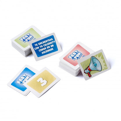 Cartas rectangulares con preguntas divertidas para juego de equipo