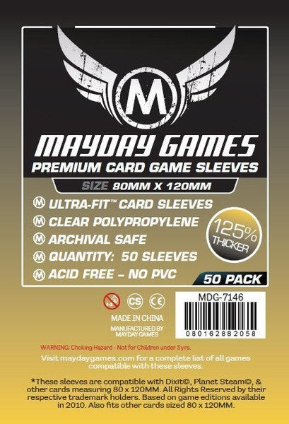 Pack de 50 fundas Premium Magnum Gold para cartas Dixit, polipropileno transparente sin PVC, tamaño 80x120 mm