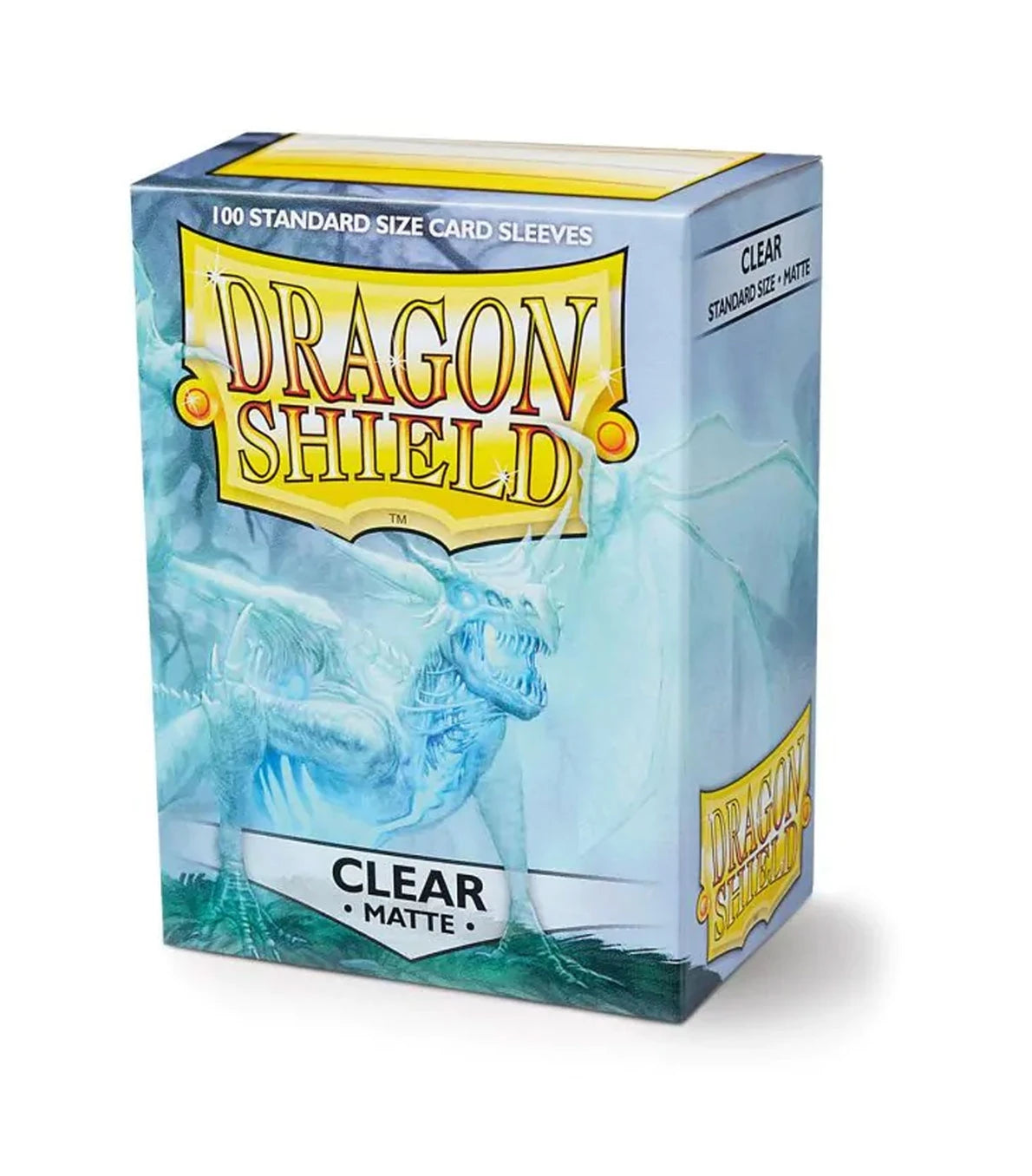 Caja de 100 fundas Dragon Shield estándar mate transparentes para cartas