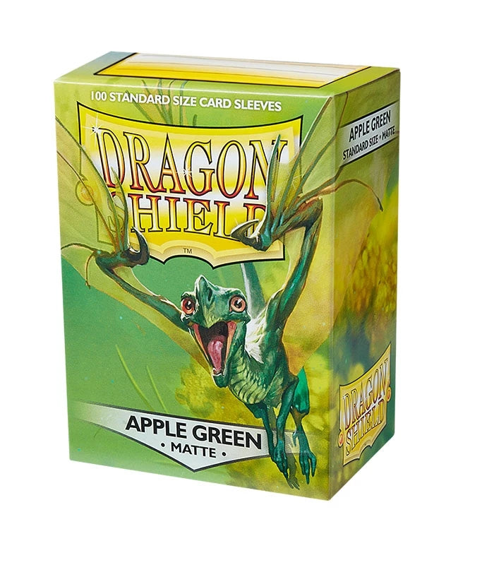 Caja de 100 fundas Dragon Shield verde manzana mate