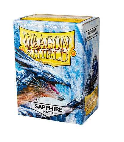 Pack de 100 fundas Dragon Shield Matte Sapphire para cartas estándar