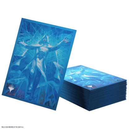 Fundas Reality Fracture Nissa diseño azul cristalino para protección de cartas