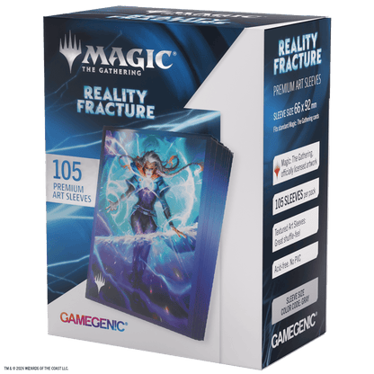 Caja Gamegenic fundas MTG Reality Fracture Chandra maga rodeada de energía eléctrica