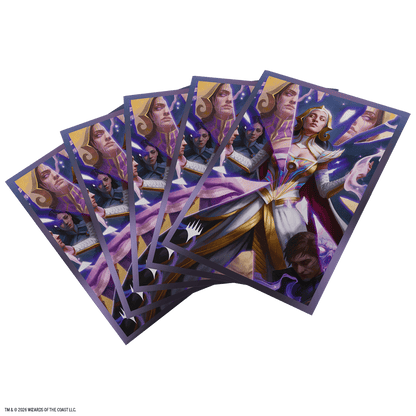 Fundas para cartas Reality Fracture diseño Return to Light con figuras en túnicas blancas