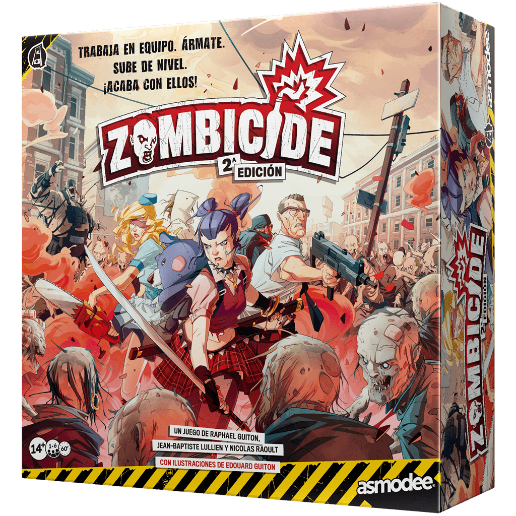 Caja del juego de mesa Zombicide Segunda Edición Asmodee para 1-6 jugadores