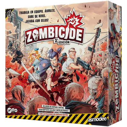Caja del juego de mesa Zombicide Segunda Edición Asmodee para 1-6 jugadores