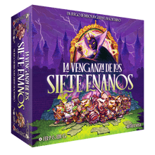 Caja del juego de mesa solitario La venganza de los Siete Enanos arte de portada