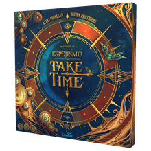 Caja de la expansión Take Time Espejismo con arte de reloj cósmico y detalles dorados