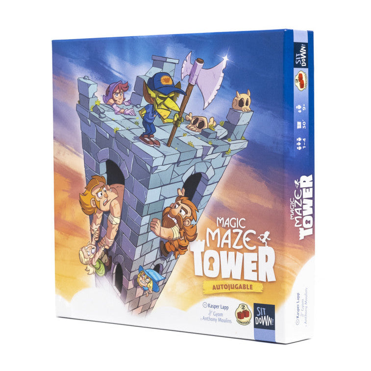 Caja juego de mesa Magic Maze Tower estilo autojugable con torre