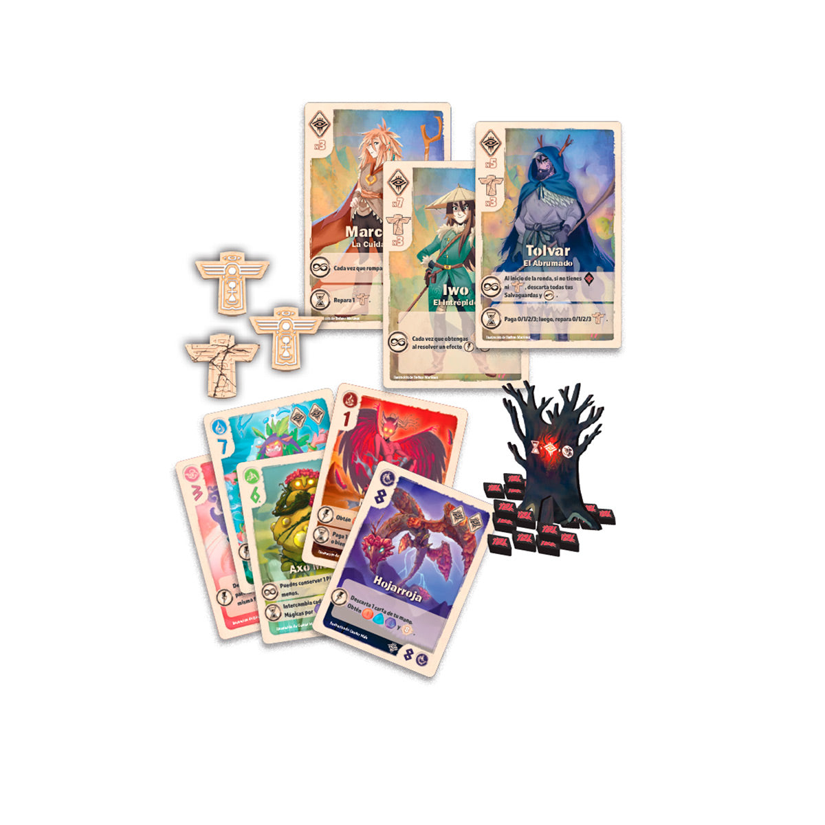 Maldición El Valle de la Eternidad expansión juego de mesa con cartas y miniaturas