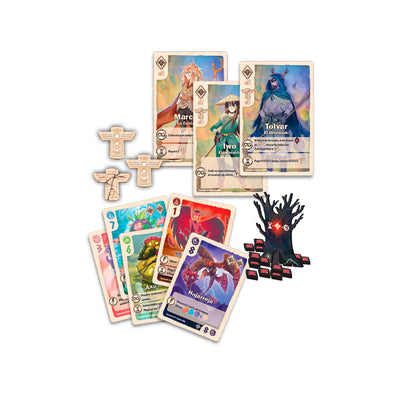 Maldición El Valle de la Eternidad expansión juego de mesa con cartas y miniaturas