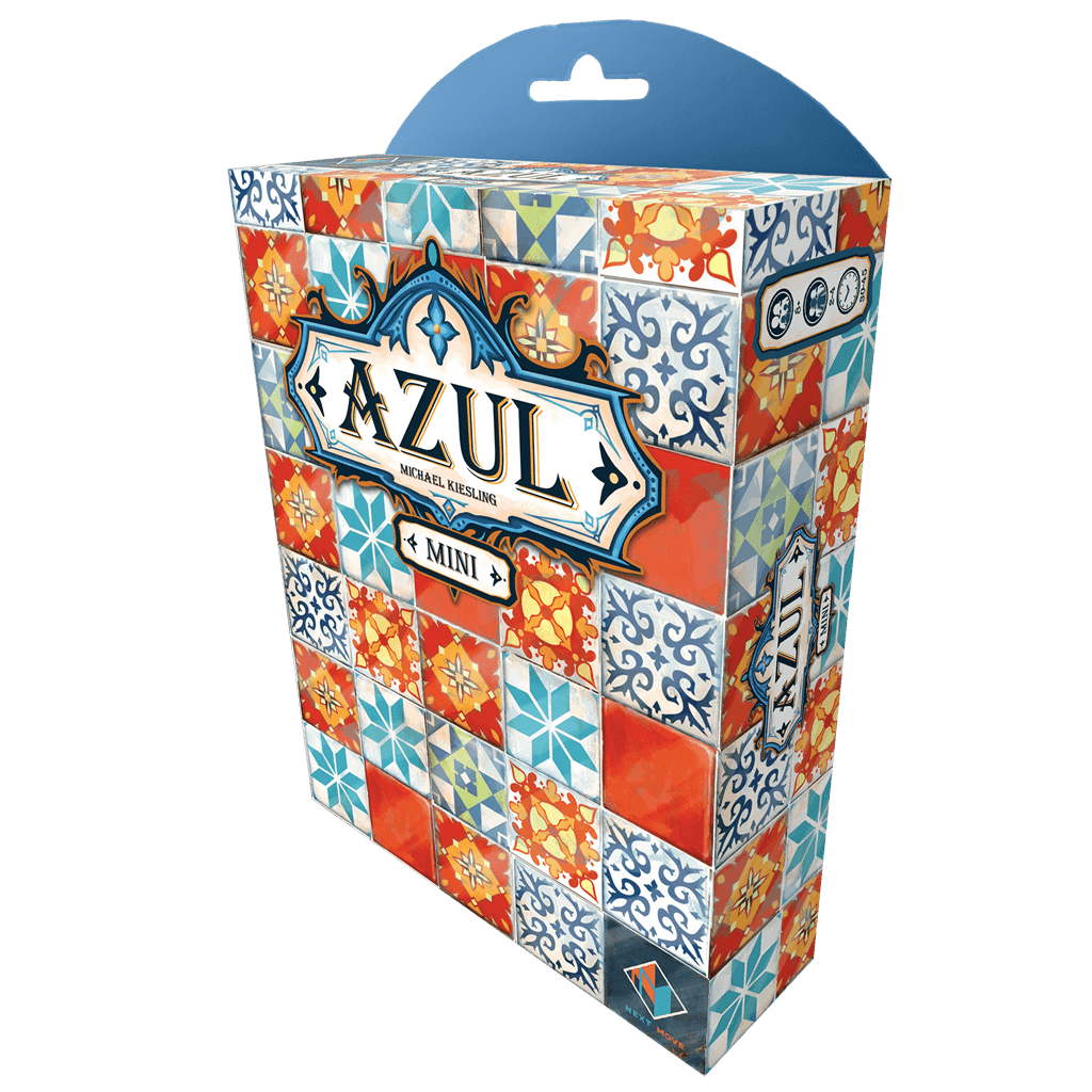 Caja compacta del juego de mesa Azul Mini con diseño de azulejos multicolor
