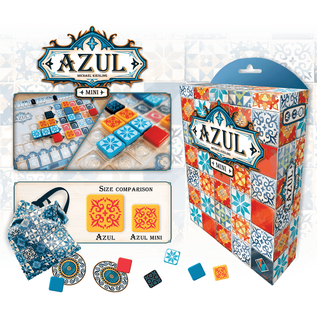 Juego Azul Mini con piezas de colores y tablero transparente para familias