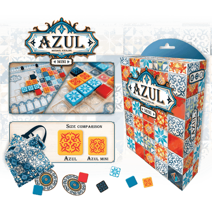 Juego Azul Mini con piezas de colores y tablero transparente para familias