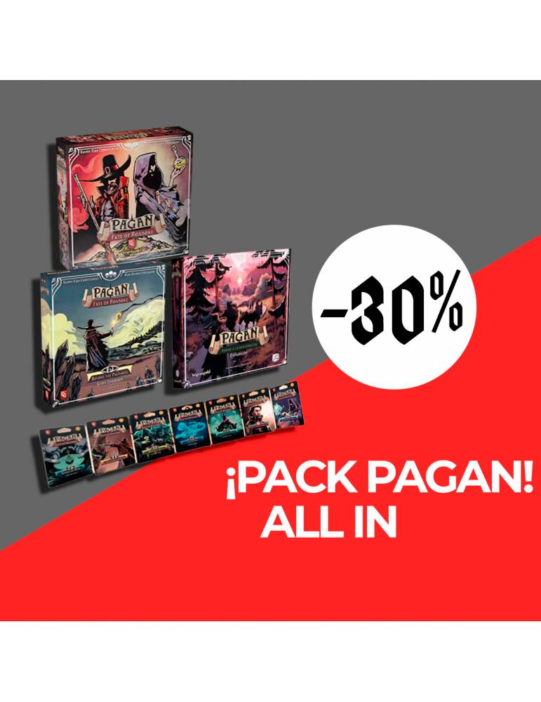 Pack Pagan El Destino de Roanoke juego base y expansiones para 2 jugadores