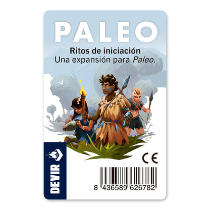 Expansión Ritos de Iniciación para el juego de mesa cooperativo Paleo con ilustraciones tribales