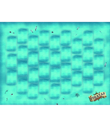 Tablero de juego Piratas de Maracaibo con mapa marino y animales