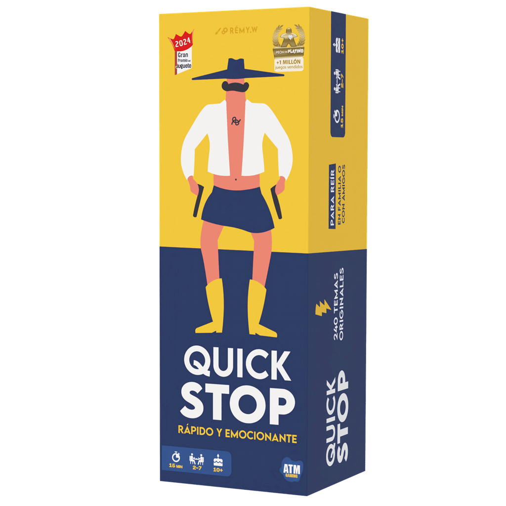 Juego de mesa Quick Stop premio 2024, rápido y emocionante para 2 a 7 jugadores mayores de 10 años