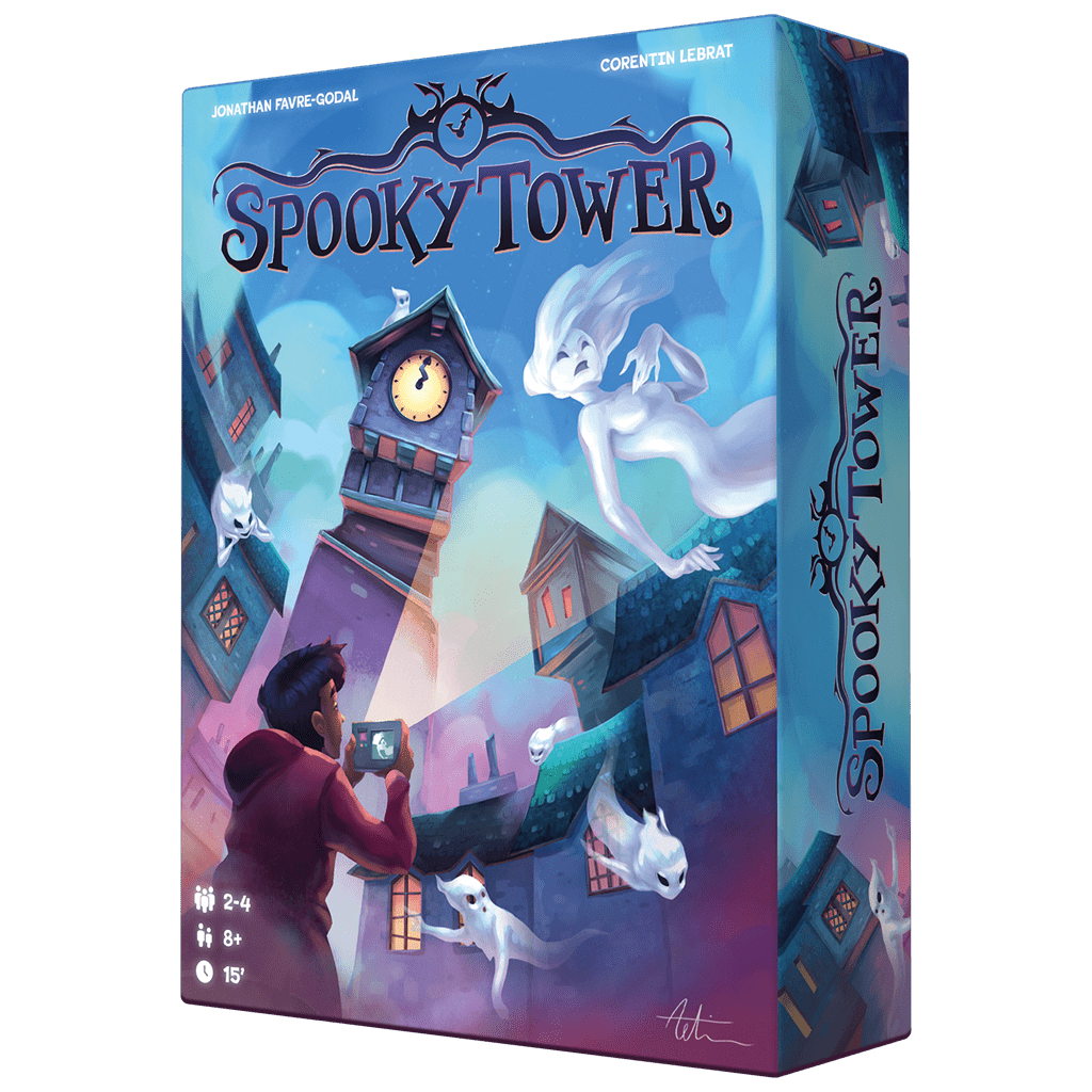 Caja del juego Spooky Tower para 2-4 jugadores desde 8 años