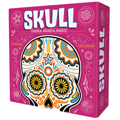 Caja del juego de mesa Skull con diseño de calavera Día de Muertos