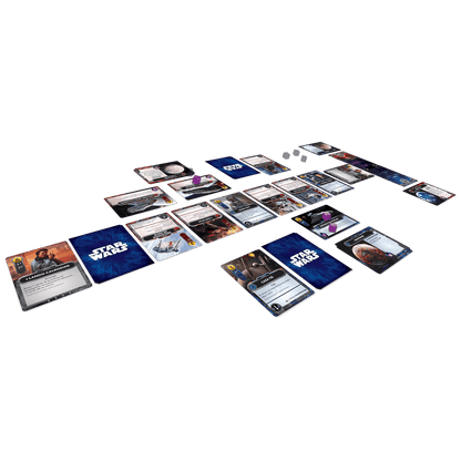 Componentes juego de estrategia Star Wars cartas naves contadores y tableros