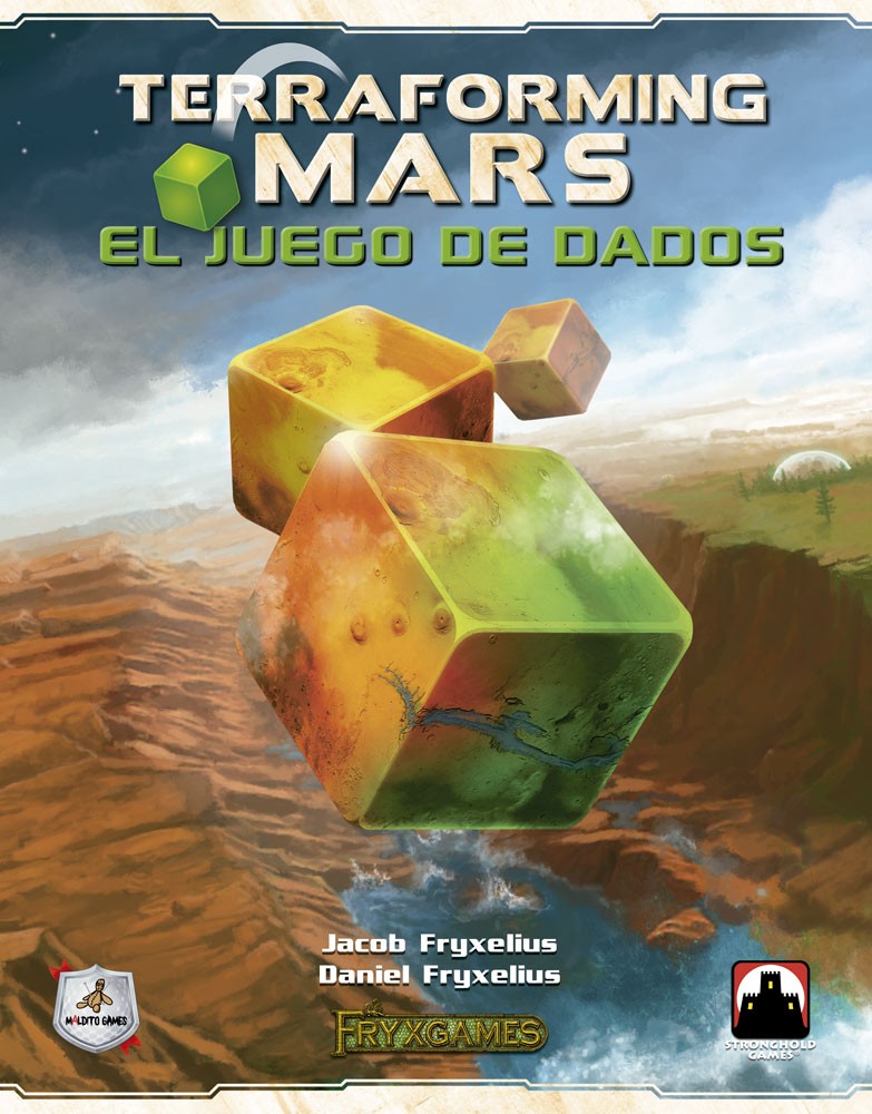 Portada de Terraforming Mars El Juego de Dados con dados marcianos