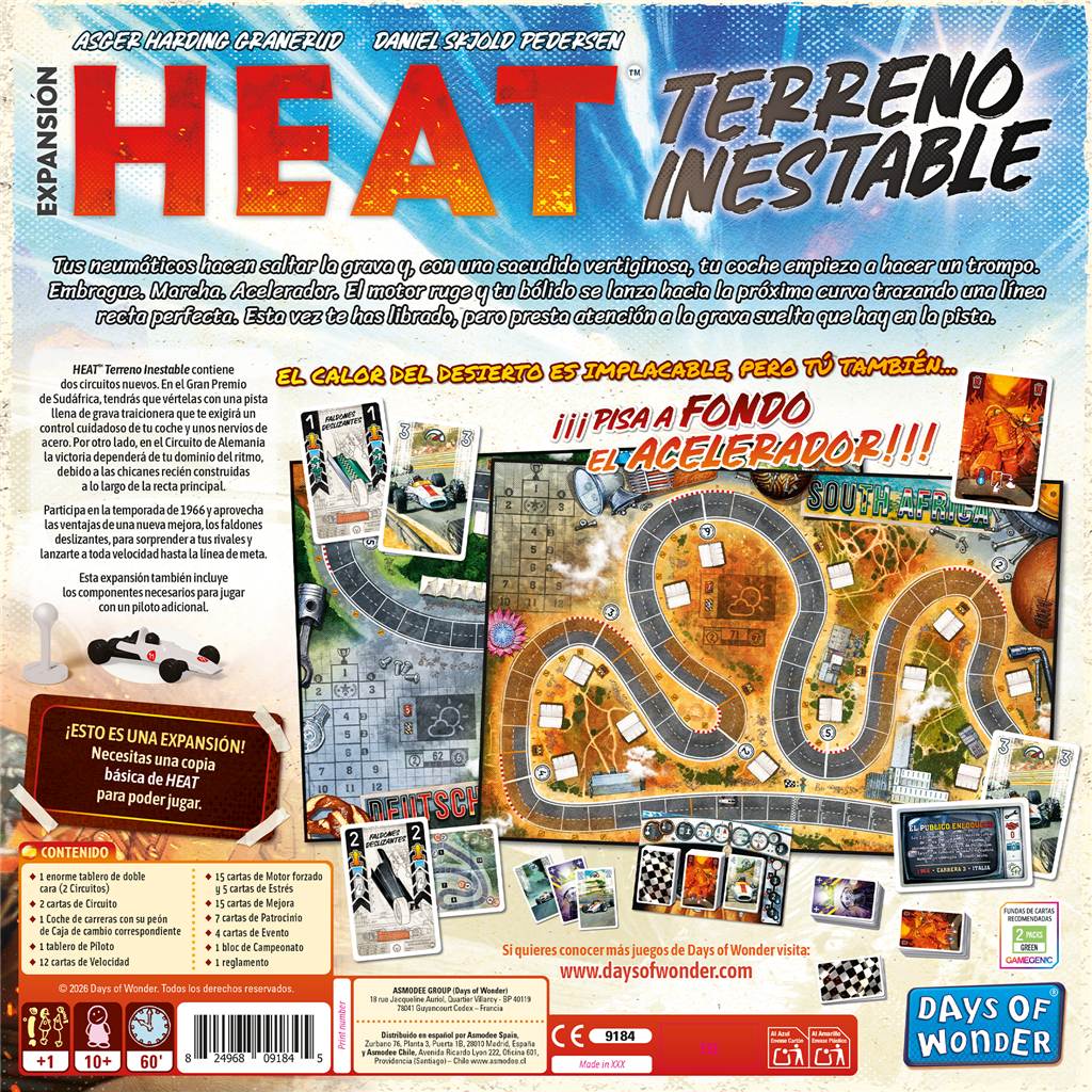 Heat: Terreno Inestable | Expansión del juego de mesa Heat