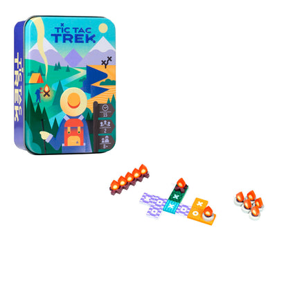 Juego de mesa Tic Tac Trek caja metálica con fichas y tableros para 2 jugadores