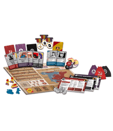 Contenido completo juego de mesa Tierra y Libertad tablero fichas cartas y figuras