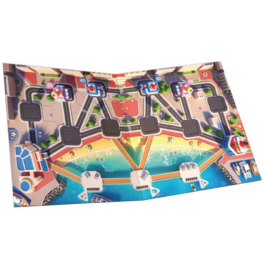 Mapa plegable de playa y muelles para expansión de juego de mesa Toy Battle La Croisette