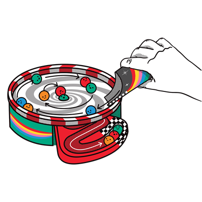 Whirly Derby | Juego de mesa de carreras de canicas
